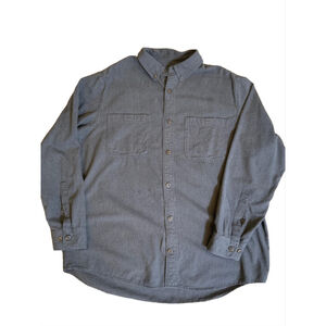 Duluth Trading Men's Button-Down Shirt & Collar Size 2XL Gray Grunge Granola Boy